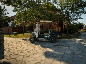 Electric Golf Cart on Campus