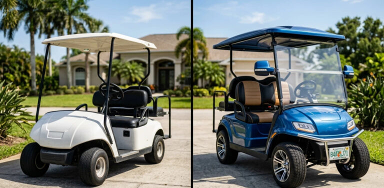 golf-cart-vs-lsv-street-legal-comparison-florida electric golf cart