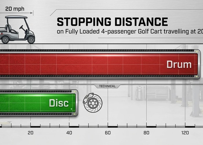 electric golf cart brake and tire inspection