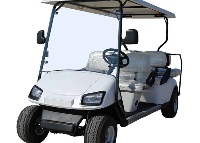 6 seat electric golf cart charging and boarding layout example